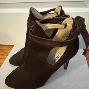 Jimmy Choo Dark Brown Suede Heeled Booties 37.5